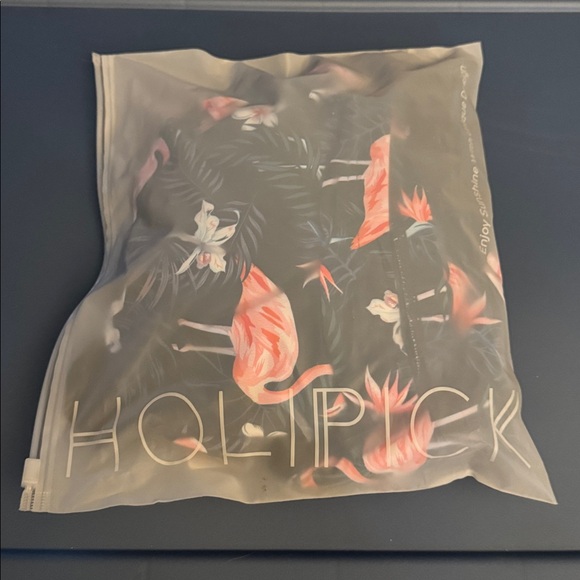 Holipick Flamingo Swimsuit Two Piece Tummy Control Tankini Boy Shorts 16W NWT - Picture 8 of 8